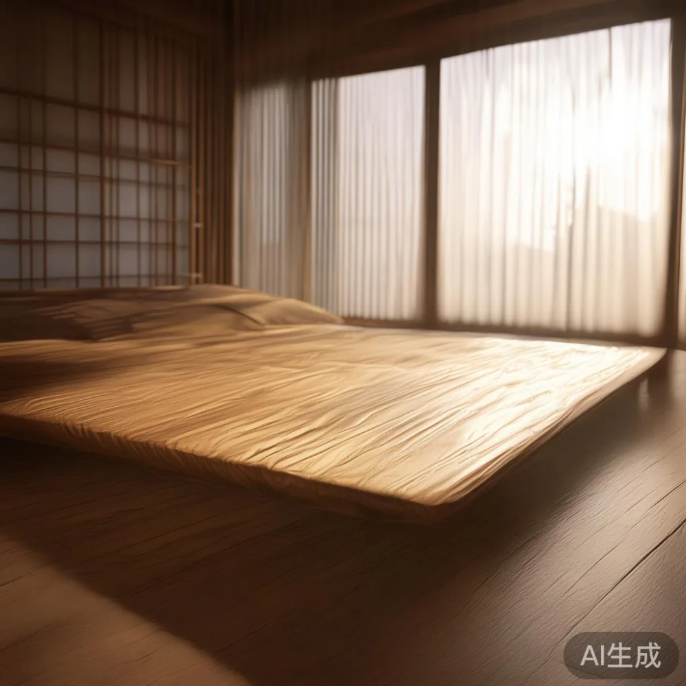 現代的な日本の寝室に配置されたラグジュアリーベッドフレームの写真
